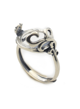 燕子家活口纯银戒指银戒指空托