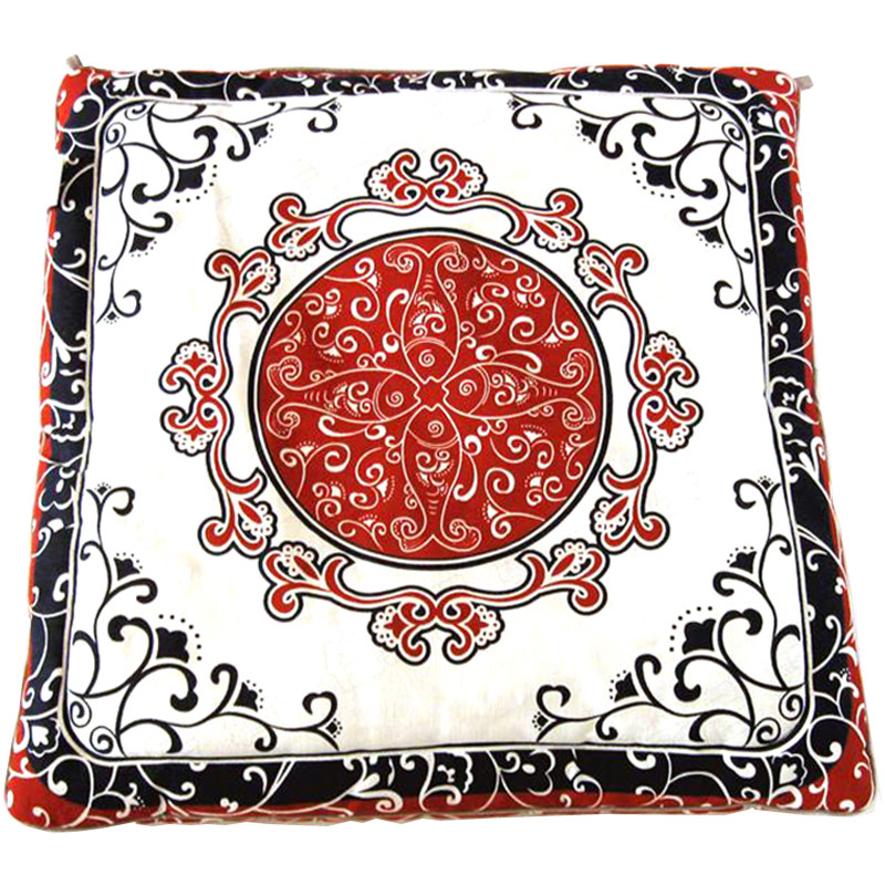 布络品牌中式布艺座垫 纯棉双面坐垫手工印染椅垫 环保