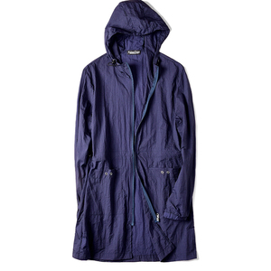 夏季轻薄男士中长款加大码皮肤风衣情侣连帽外套宽松衣服女夹克