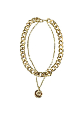 东大门新款潮多层叠戴金属项链