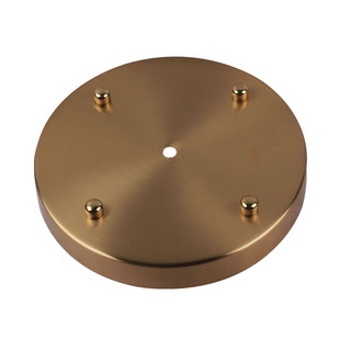 DIY灯具灯饰配件圆形吸顶盘底座铜本色三头餐厅吊灯底盘吸盘灯座