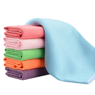 擦玻璃布吸水不掉毛不留水痕鱼鳞抹布厨房擦桌毛巾家具镜子清洁布