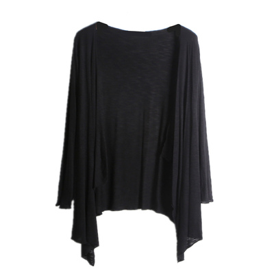 不规则秋装大码竹节棉披肩空调衫