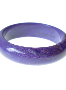 天然紫龙晶查罗石加宽加厚手镯