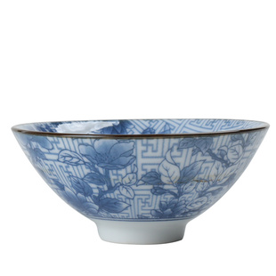 大号复古青花瓷斗笠茶杯居家日用创意单杯普洱茶盏陶瓷个人茶杯