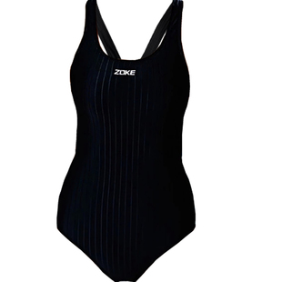 ZOKE洲克连体三角泳衣女 专业运动保守大小码女士游泳衣115501135