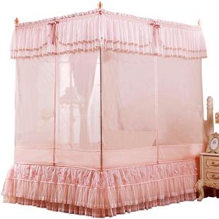 方顶三开门防摔拉链蚊帐家用2021新款有底1.8米1.5m蒙古包双人床