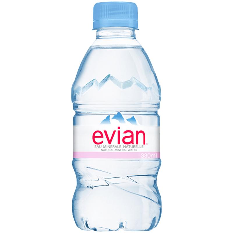 法国依云矿泉水330ml*24瓶/箱天然进口水弱碱性水evian矿泉水小瓶