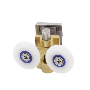 老式淋浴房上下轮摇摆轮子弹簧轮弧形玻璃门圆弧浴室移门上下滑轮