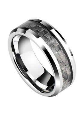 情侣戒指男士单身钨金欧美女食指