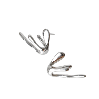 原创设计师手工银耳钉