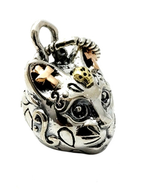 猫咪纯银项链复古吊坠