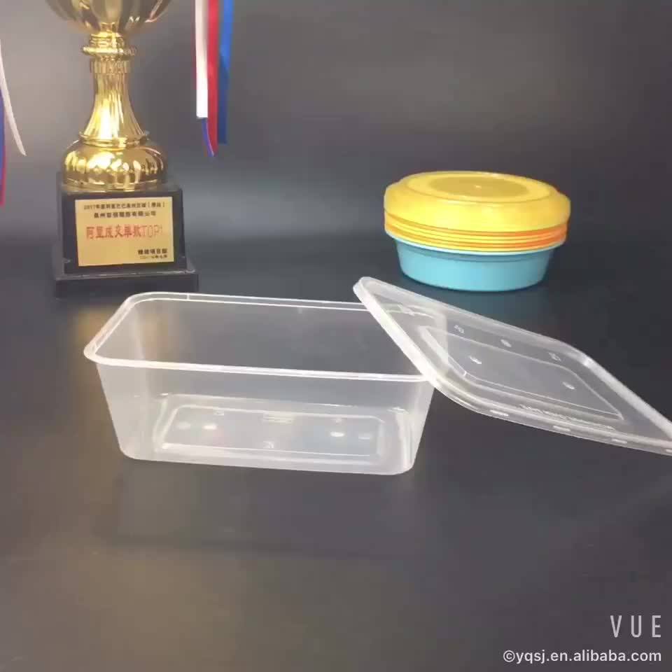 750ml Rectangular Disposable Container For Food Takeaway Box With Lid