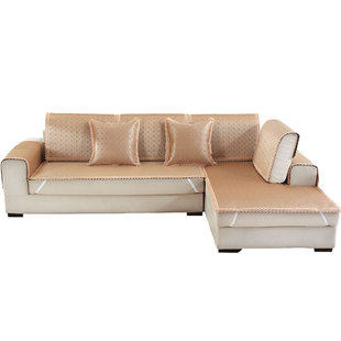 沙发垫夏季冰垫凉席凉垫欧式冰丝藤竹席子夏天款防滑凉感套罩坐垫