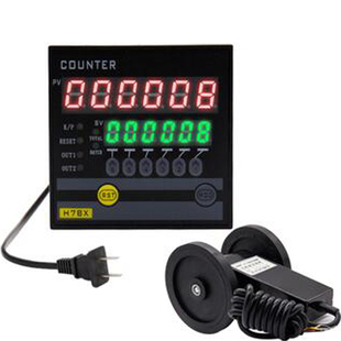 智能可逆双数显工业控制冲床绕线机圈数计数器计米器编码器计米轮