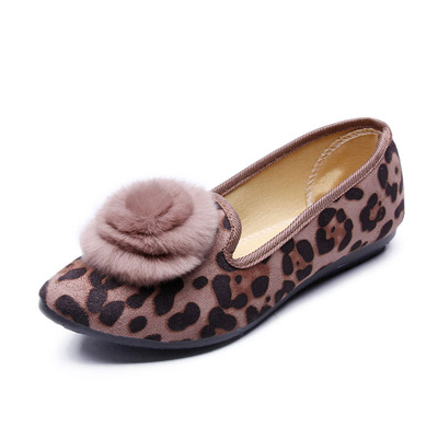 老北京布鞋豹纹软底轻便防滑女鞋
