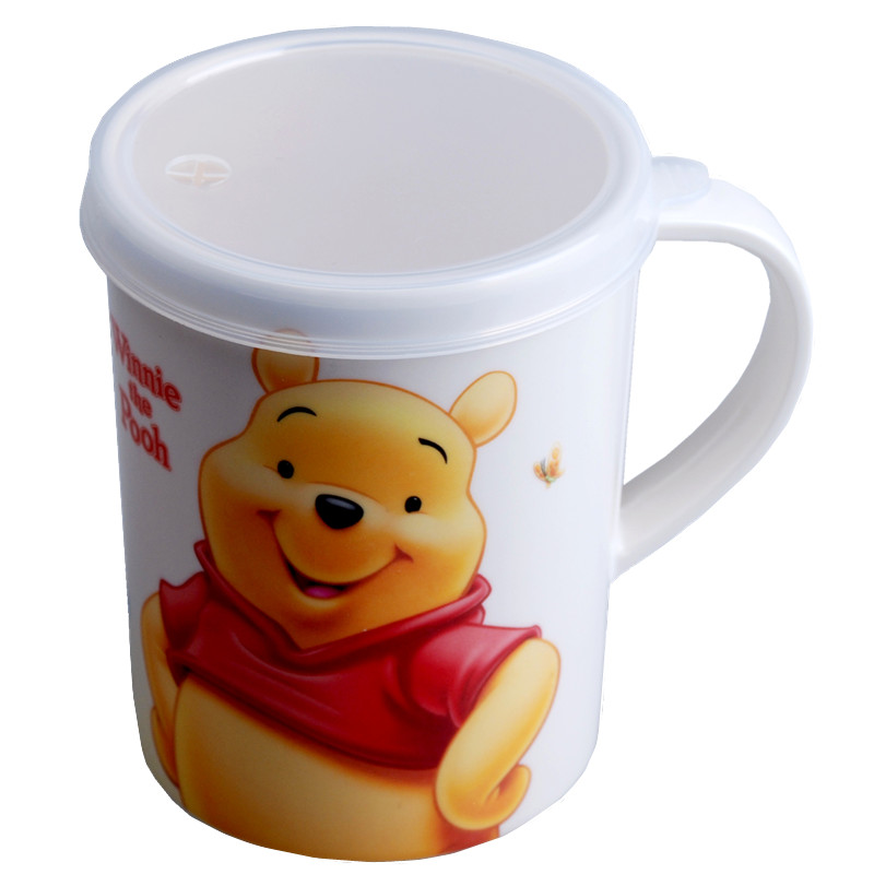 五和食品级纯密胺餐具卡通宝宝大号水杯带盖杯子马克杯耐摔水杯子
