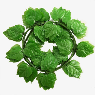 果藤假花装饰爬山虎植物藤条蔓管道装饰塑料花假花藤条绿色假树叶