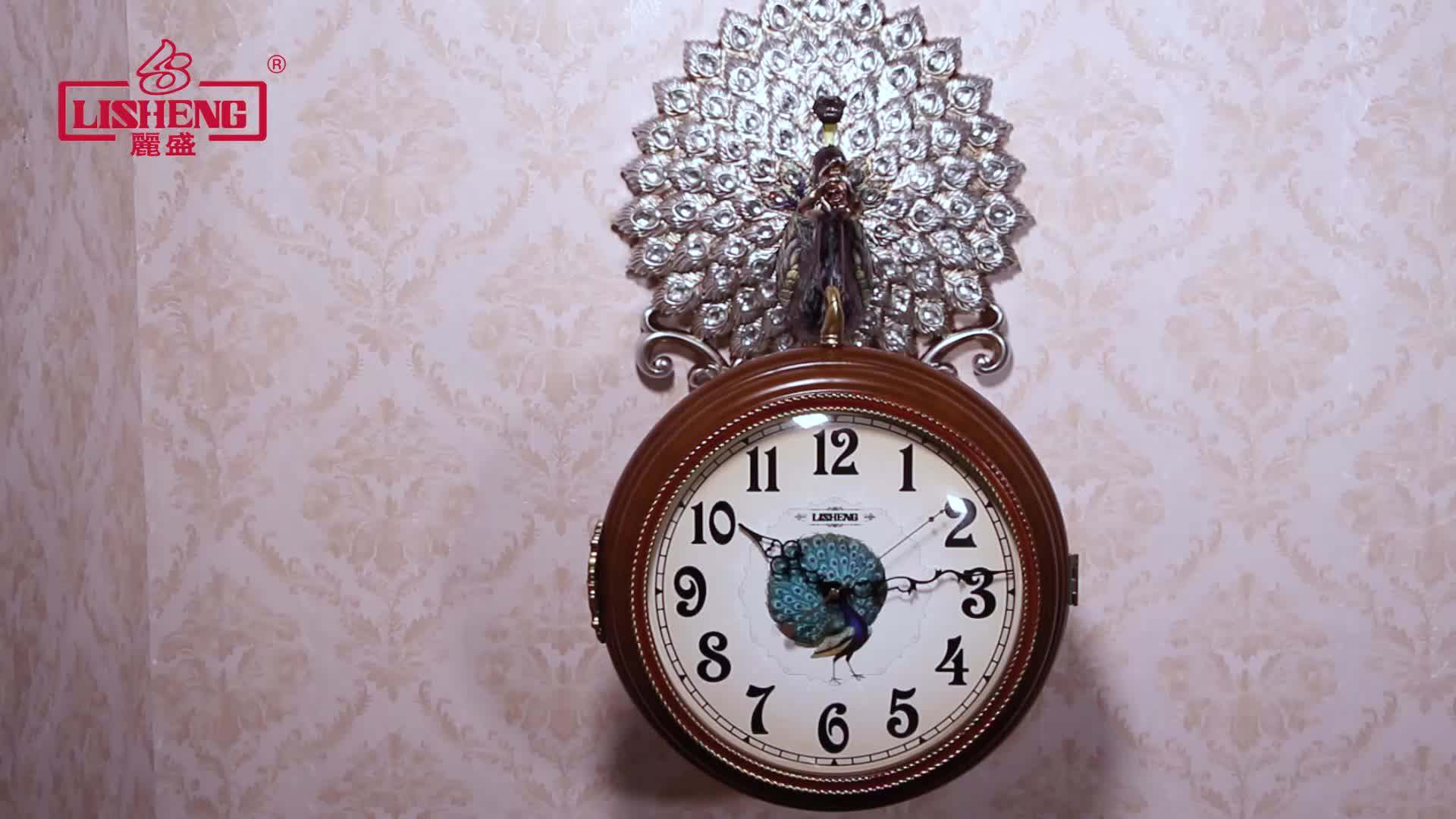 Peacock Wall Clock Ornament Ab8305 Buy Peacock Wall Clock,Peacock Clock,Peacock Ornament