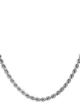 潮男风范3d超轻太空银多规格项链