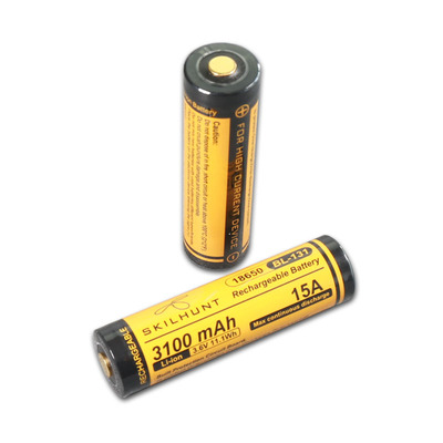 18650锂电池3500mAh大容量3.7V带保护板大电流8A放电强光手电筒