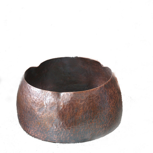 无砚 纯手工紫铜茶洗 水盂 纯铜建水 锤目纹水洗 钵盂 铜钵 铅华