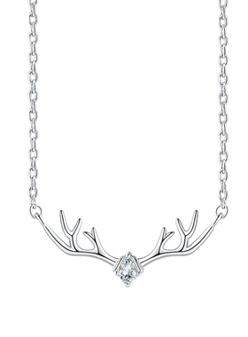 一路有你纯银项链女情人节礼物