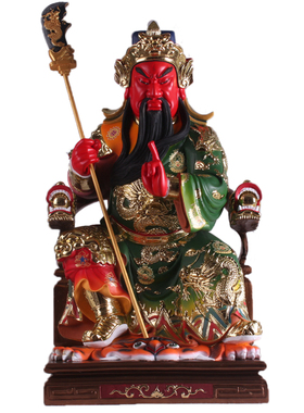 关圣帝神像树脂彩绘工艺摆件