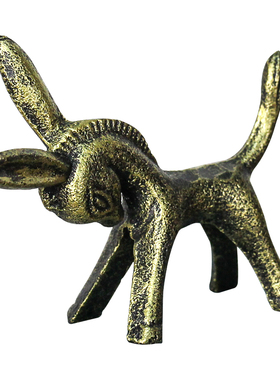 铸铁小毛驴桌面弘可摆件复古创意