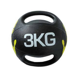 家用实心橡胶药球双把手手柄球双耳药球重力球康复训练健身能量球