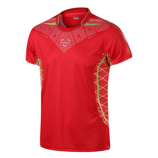 单双号 新款情侣羽毛球服短袖套装男女夏 透气速干羽毛球运动服