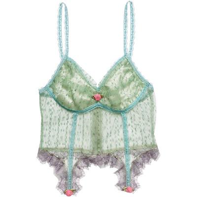 SUPERR复古小花朵装饰吊带背心