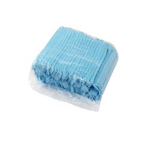 一次性条形无尘车间厨师蘑菇帽子防掉发圆无纺布纹绣美容院工作帽