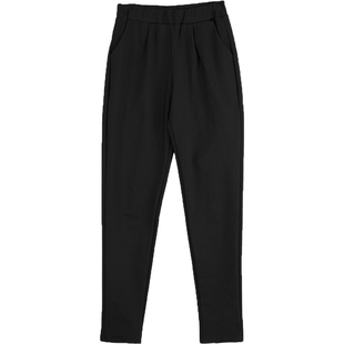 LT加绒加厚显瘦大码裤子女松紧腰胖mm九分长裤哈伦裤小脚裤女薄款