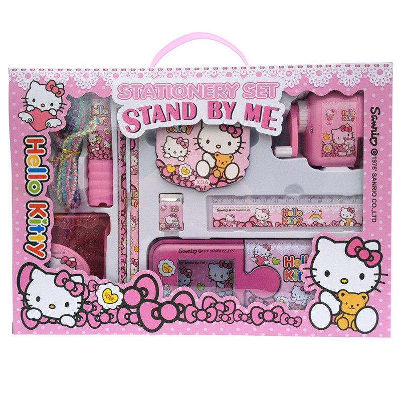 HELLO KITTY创意儿童文具盒套装手提大礼包 小学生学习用品幼儿园