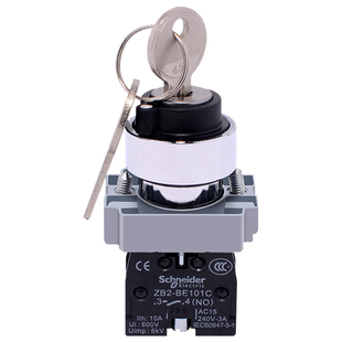 施耐德钥匙开关XB2BG21C二挡复位ZB2BG3C三档自锁ZB2BE101 102C