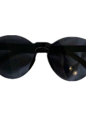 街拍网红韩版潮彩色无边框太阳镜