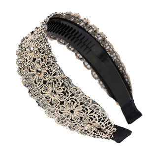 韩国宽边发卡水钻发箍防滑洗脸头箍简约头饰女压发卡子发窟发饰品