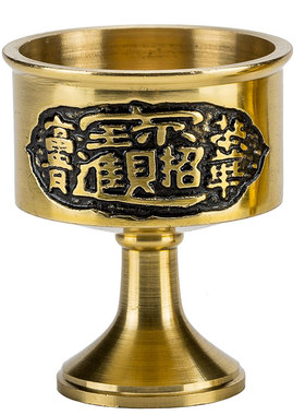 招财进宝纯铜关公供水杯