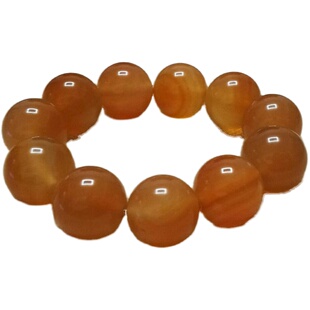 纯天然老玛瑙原色原石原矿手链男款20大珠手串父亲礼物收藏精品