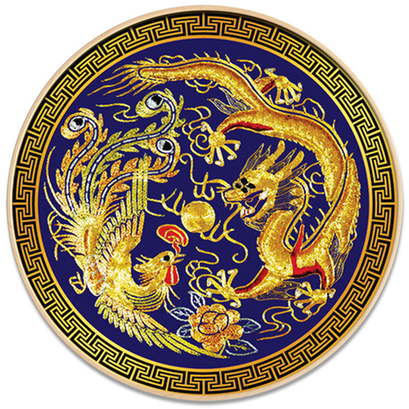 龙凤呈祥钻石画圆形新款龙凤吉祥