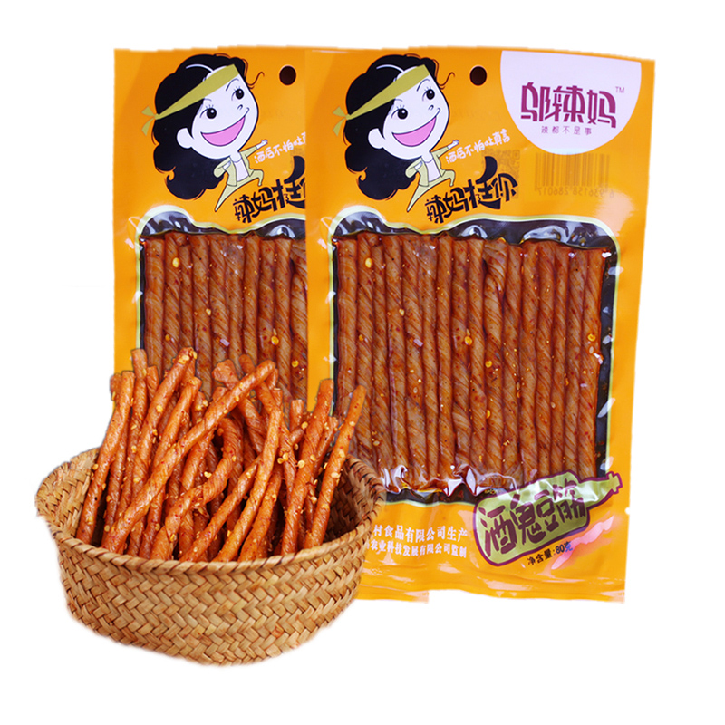邬辣妈辣条70g豆筋10包豆条素食
