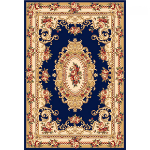 客厅地毯欧式加厚大尺寸沙发茶几毯美式家用房间卧室床边地毯蓝色