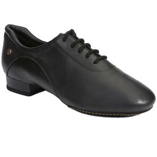 ADS摩登舞鞋男牛皮华尔兹 室内软底两点底直板底专业国标舞摩登鞋