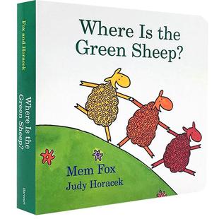 英文原版 绿绵羊在哪儿 Where Is the Green Sheep幼儿启蒙认知读物 纸板书 吴敏兰绘本123书单推荐撕不破颜色认知【中商原版