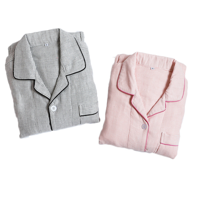 日系冬季纱布女生全棉情侣睡衣