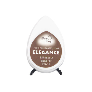 36彩色小号黑蓝色橡皮印章水滴手帐快速干水性印泥盒便携手账印台