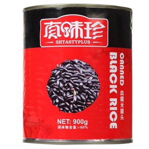 真味珍 血糯米黑糯米杂粮粥罐头开罐即食甜品奶茶店原料900g