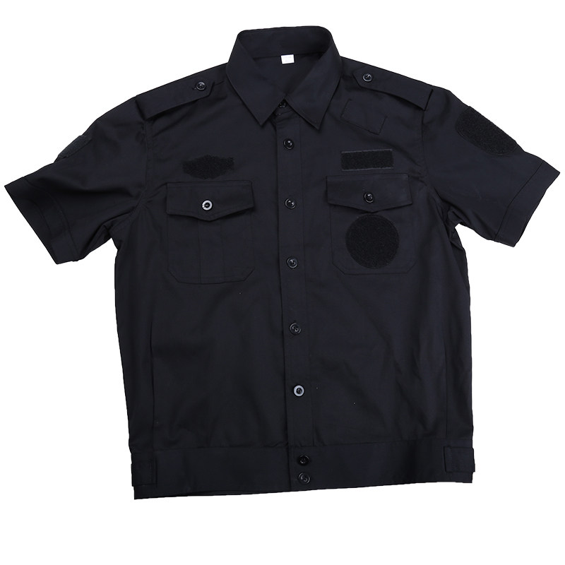 夏季短袖夹克保安套装作训服黑色