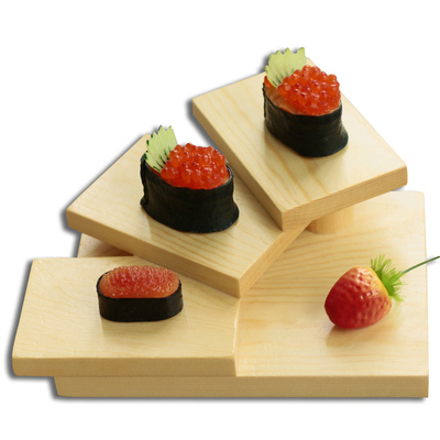 厂价日韩餐台日韩料理用具拼板白木五步阶梯五六七格梯形寿司板台